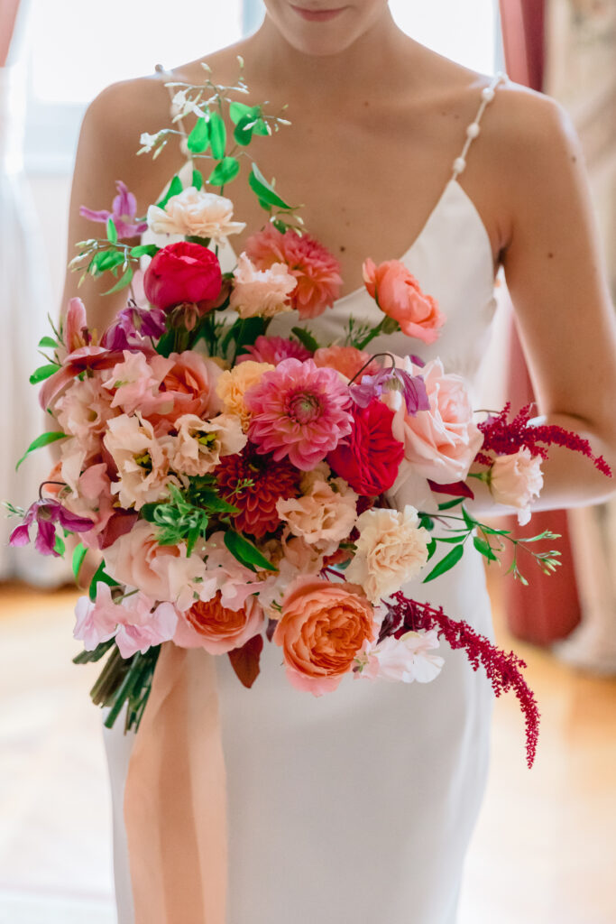 Colorful bridal bouquet