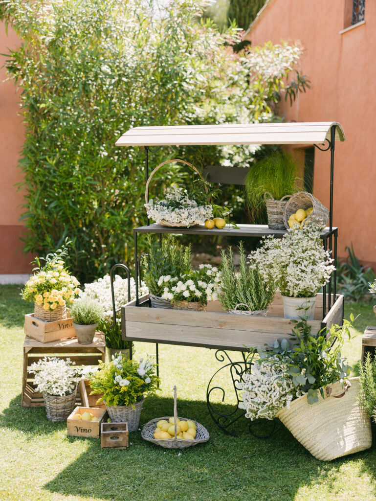 Lemon and herbs from Provence were at the center of the wedding decoration