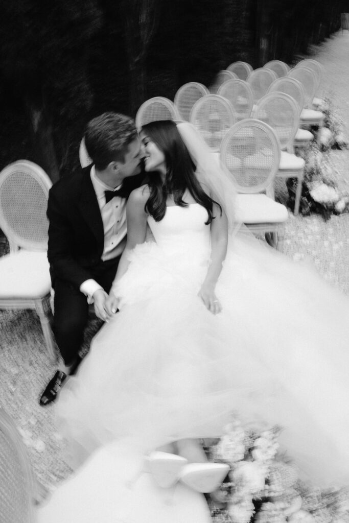 Chateau martinay destination wedding elegant in baby blue & white